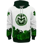colorado state rams lucky motif white green hoodie best selling