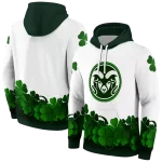 colorado state rams lucky motif white green hoodie best selling