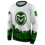colorado state rams lucky motif white green hoodie best selling