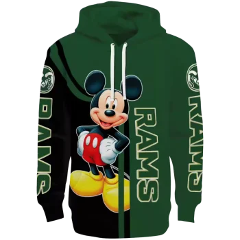 colorado state rams mickey mouse green black hoodie best selling