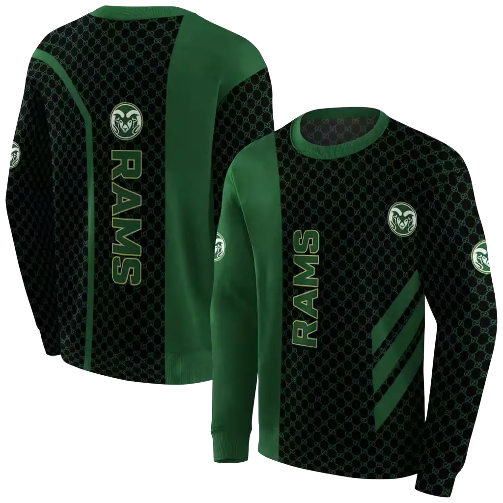 colorado state rams monogram pattern green hoodie premium grade colorado state rams monogram pattern green hoodie premium grade