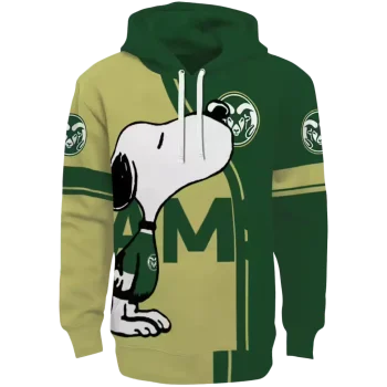 colorado state rams playful snoopy green hoodie best selling