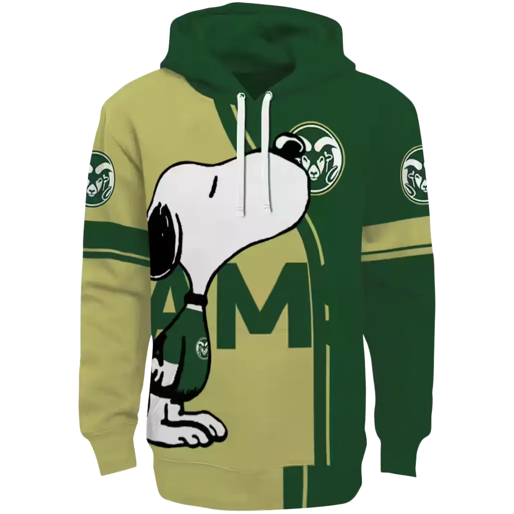 colorado state rams playful snoopy green hoodie best selling colorado state rams playful snoopy green hoodie best selling