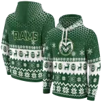 colorado state rams reindeer motif green hoodie best selling