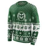 colorado state rams reindeer motif green hoodie best selling