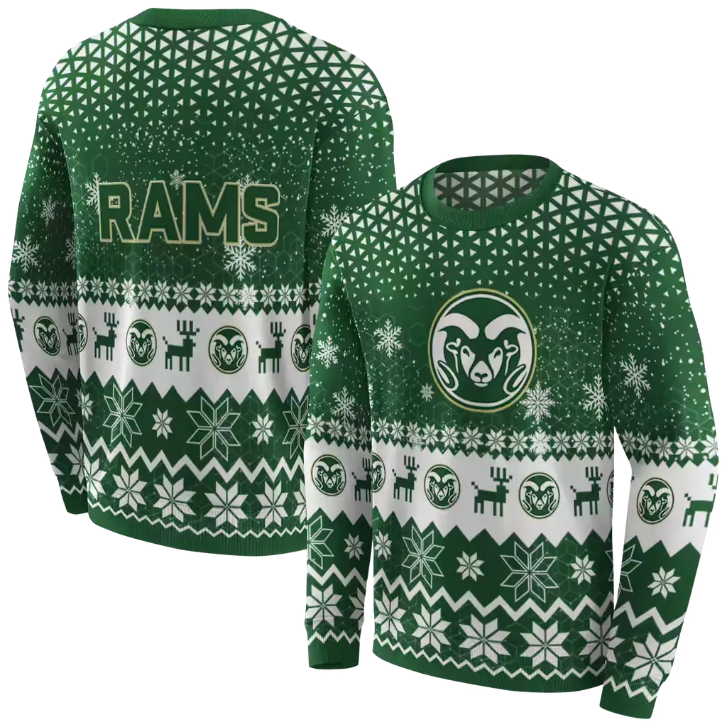 colorado state rams reindeer motif green hoodie premium grade colorado state rams reindeer motif green hoodie premium grade