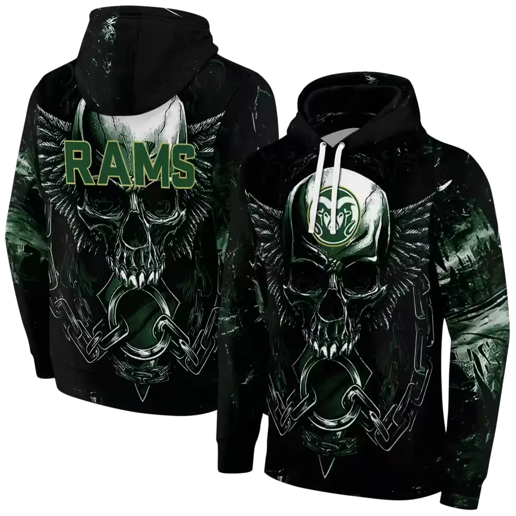 colorado state rams skull artwork green black hoodie fashion forward colorado state rams skull artwork green black hoodie fashion forward
