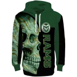 colorado state rams skull motif green black hoodie best selling