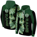 colorado state rams skull motif green black hoodie best selling