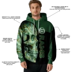 colorado state rams skull motif green black hoodie best selling