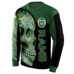 colorado state rams skull motif green black hoodie best selling