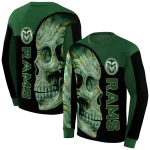colorado state rams skull motif green black hoodie best selling