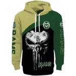 colorado state rams skull punisher gold black hoodie best selling