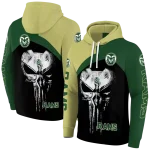 colorado state rams skull punisher gold black hoodie best selling
