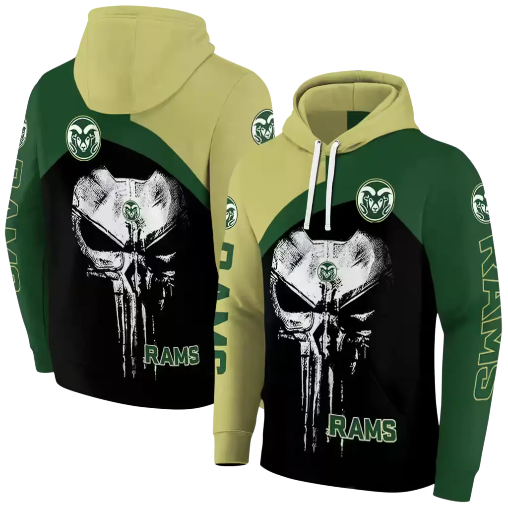 colorado state rams skull punisher gold black hoodie fashion forward colorado state rams skull punisher gold black hoodie fashion forward