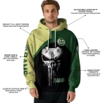 colorado state rams skull punisher gold black hoodie best selling