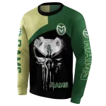 colorado state rams skull punisher gold black hoodie best selling