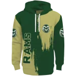 colorado state rams splatter effect green hoodie best selling