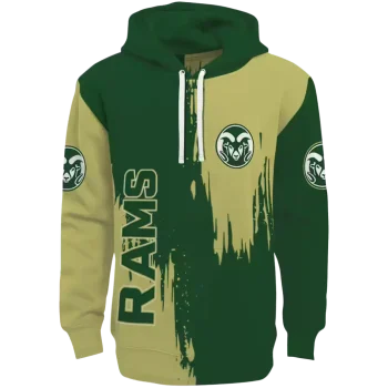 colorado state rams splatter effect green hoodie best selling