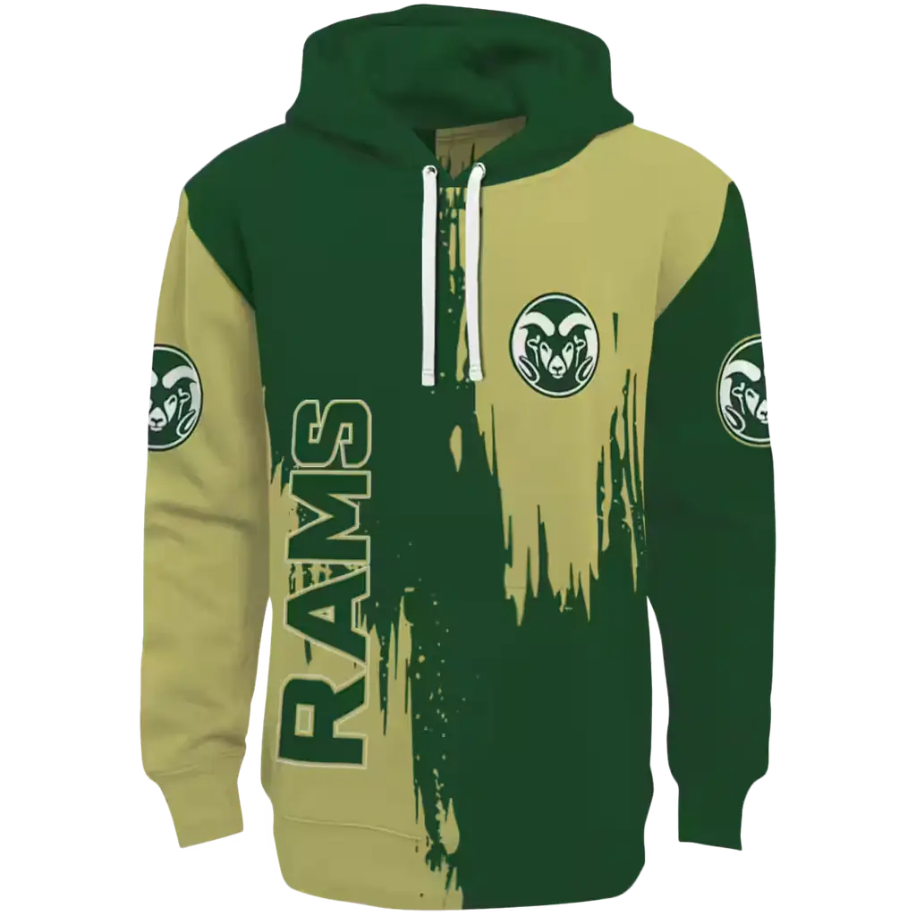 colorado state rams splatter effect green hoodie best selling colorado state rams splatter effect green hoodie best selling