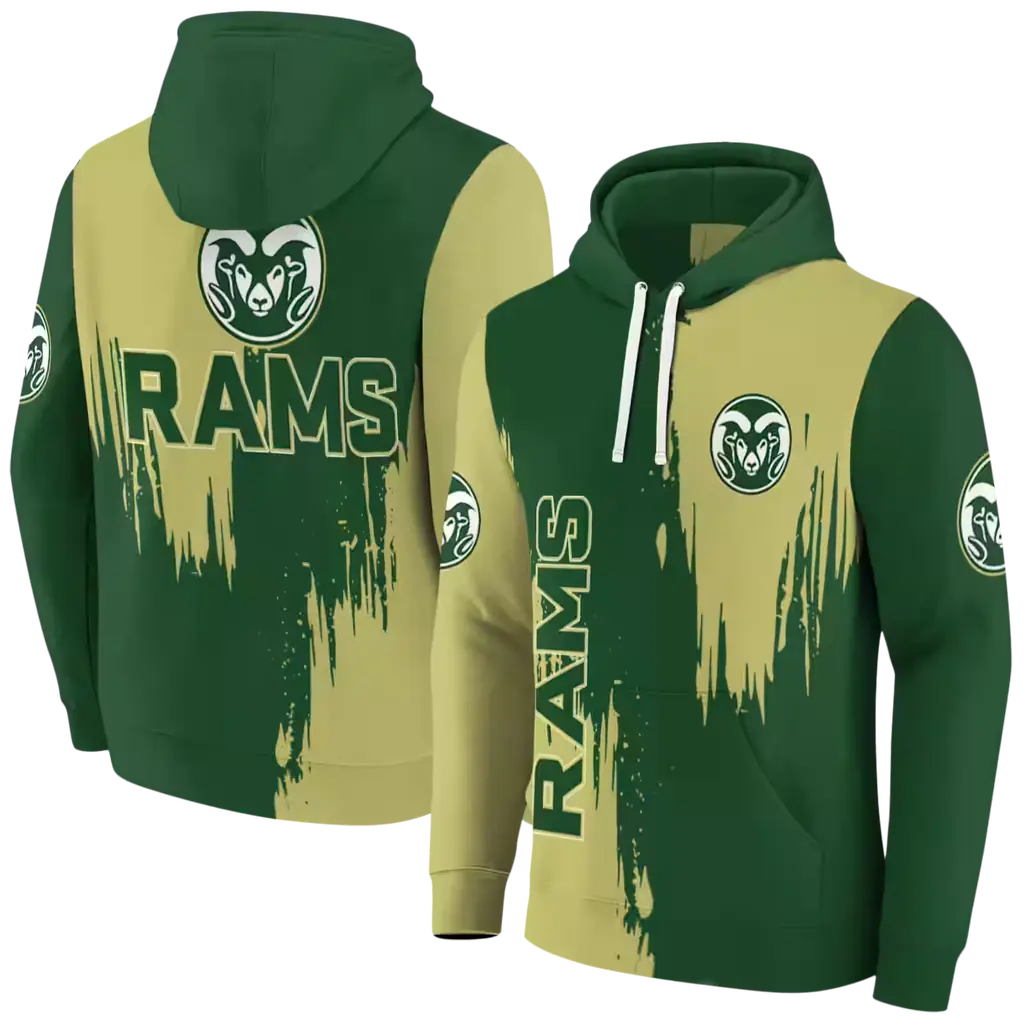 colorado state rams splatter effect green hoodie fashion forward colorado state rams splatter effect green hoodie fashion forward