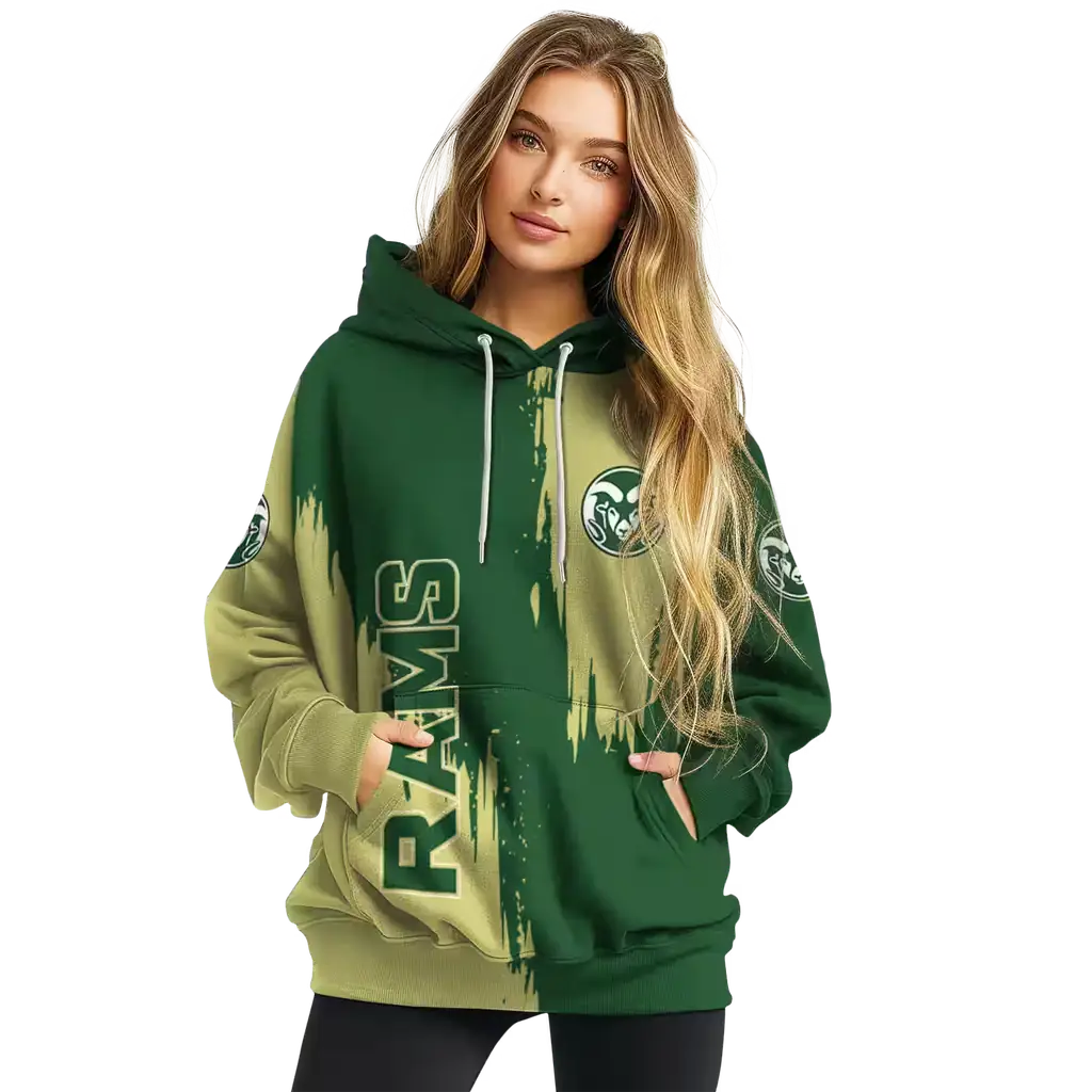 colorado state rams splatter effect green hoodie high quality colorado state rams splatter effect green hoodie high quality