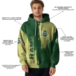 colorado state rams splatter effect green hoodie best selling
