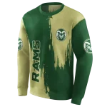 colorado state rams splatter effect green hoodie best selling