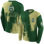colorado state rams splatter effect green hoodie best selling