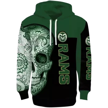 colorado state rams sugar skull green black hoodie best selling