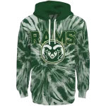 colorado state rams tie dye pattern green hoodie best selling
