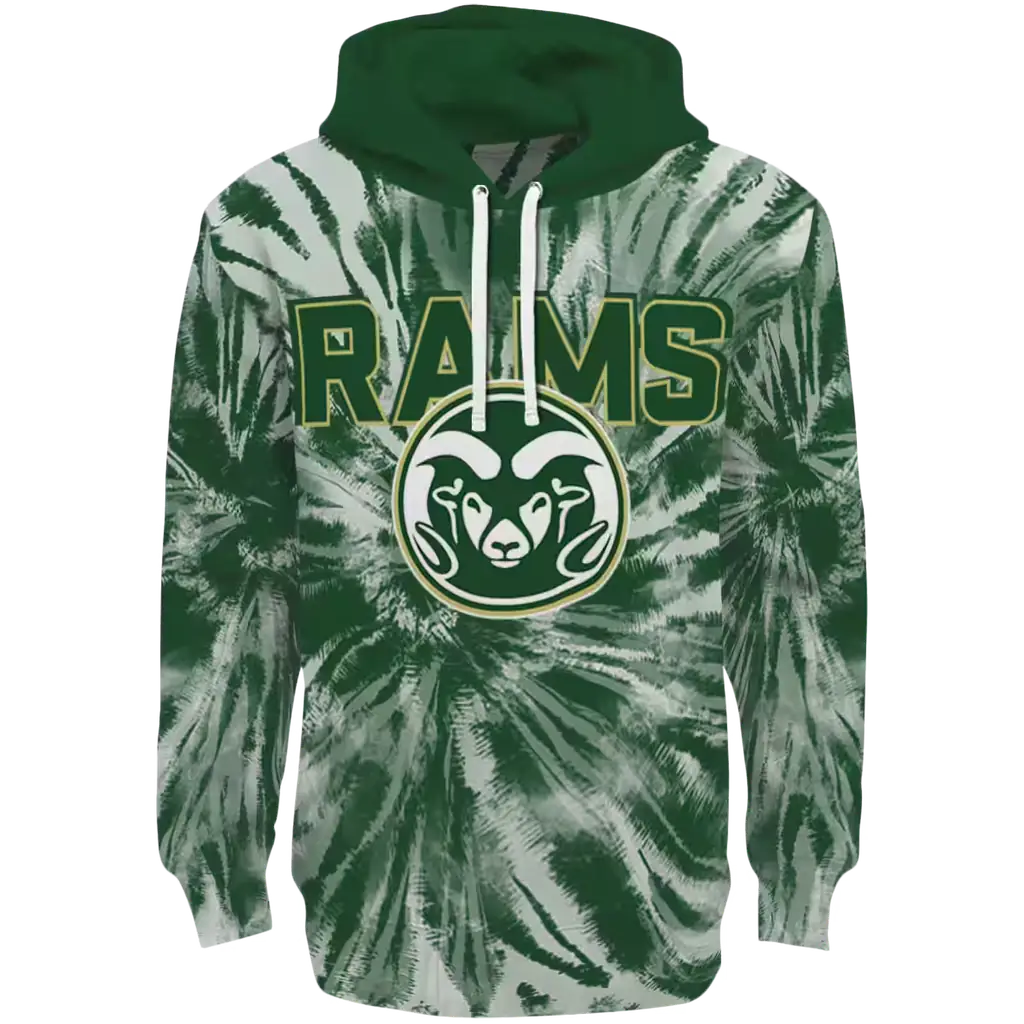 colorado state rams tie dye pattern green hoodie best selling colorado state rams tie dye pattern green hoodie best selling