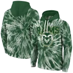 colorado state rams tie dye pattern green hoodie best selling