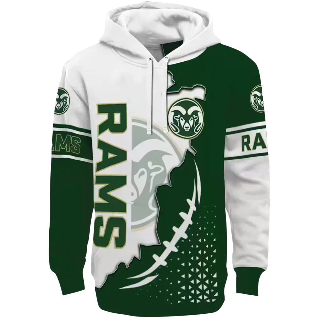 colorado state rams triangular pattern green white hoodie best selling colorado state rams triangular pattern green white hoodie best selling