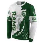colorado state rams triangular pattern green white hoodie best selling