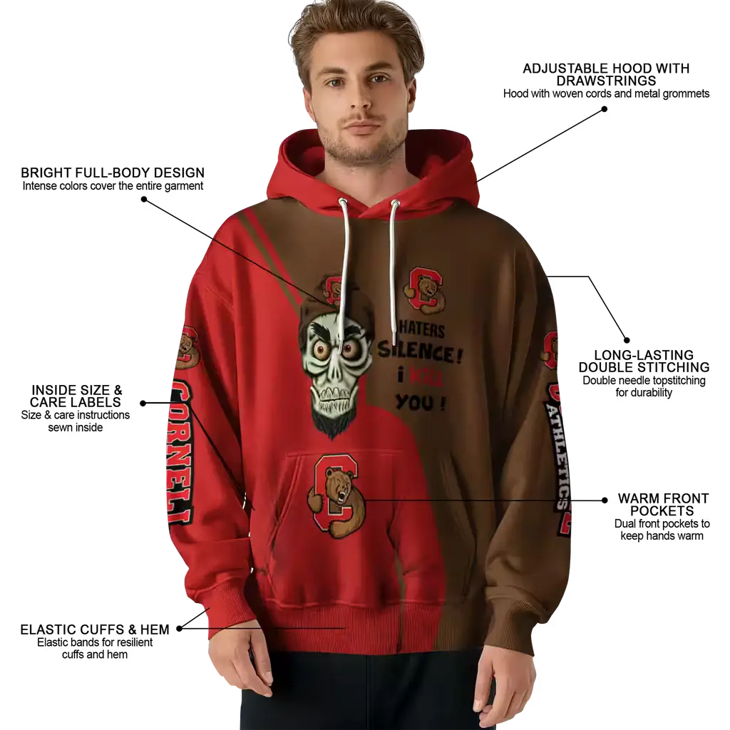 cornell big red achmed skull red hoodie latest model cornell big red achmed skull red hoodie latest model