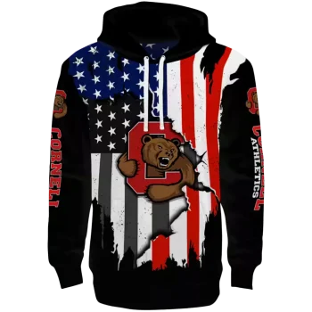 cornell big red american pride black hoodie best selling
