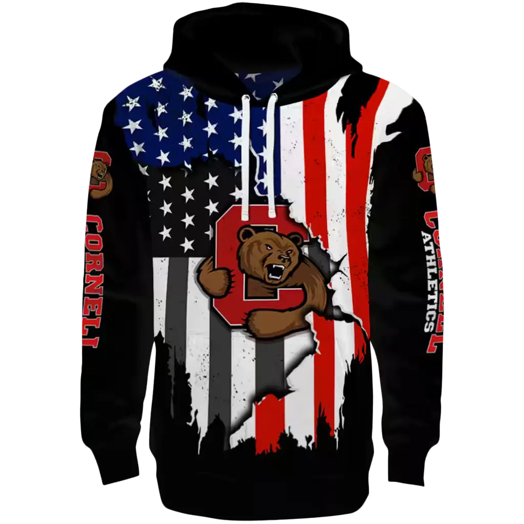 cornell big red american pride black hoodie best selling cornell big red american pride black hoodie best selling