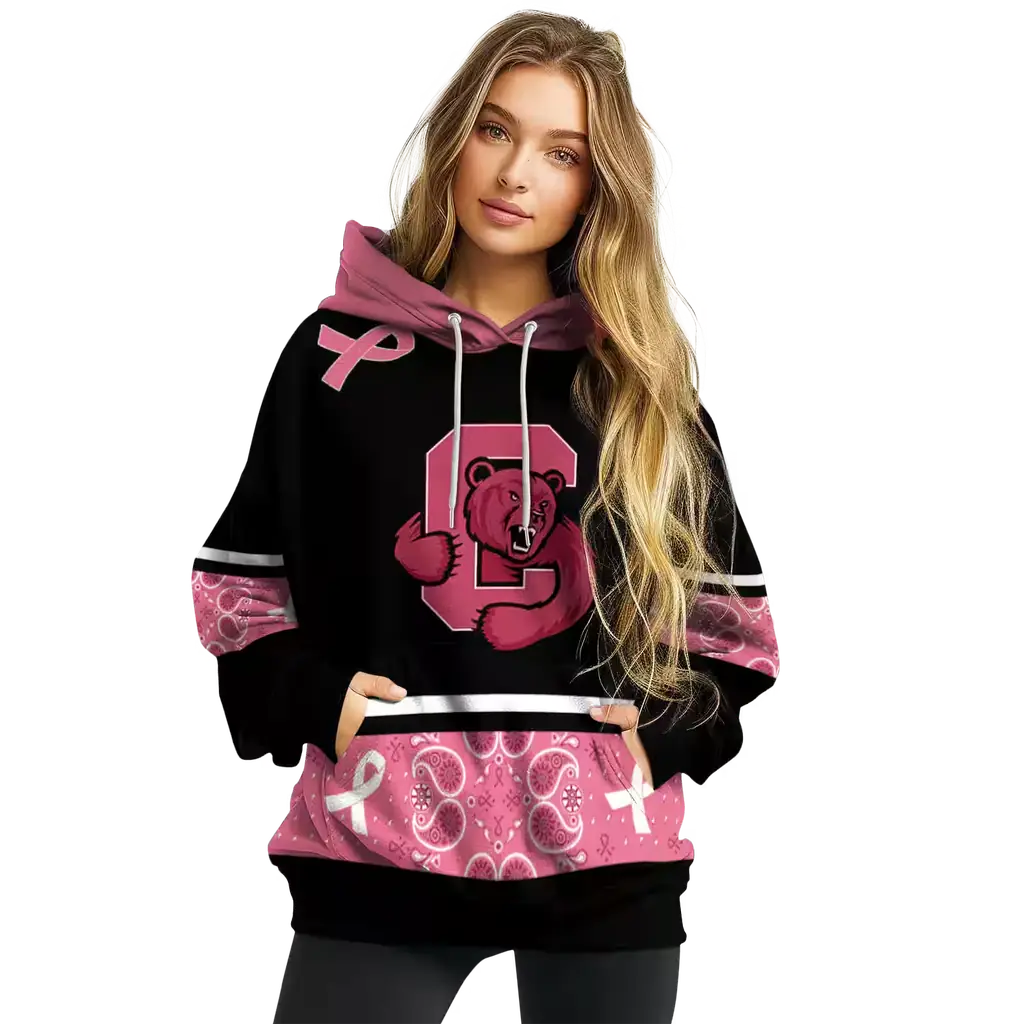 cornell big red awareness ribbon black pink hoodie high quality cornell big red awareness ribbon black pink hoodie high quality