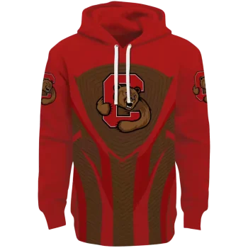cornell big red concentric lines red black hoodie best selling