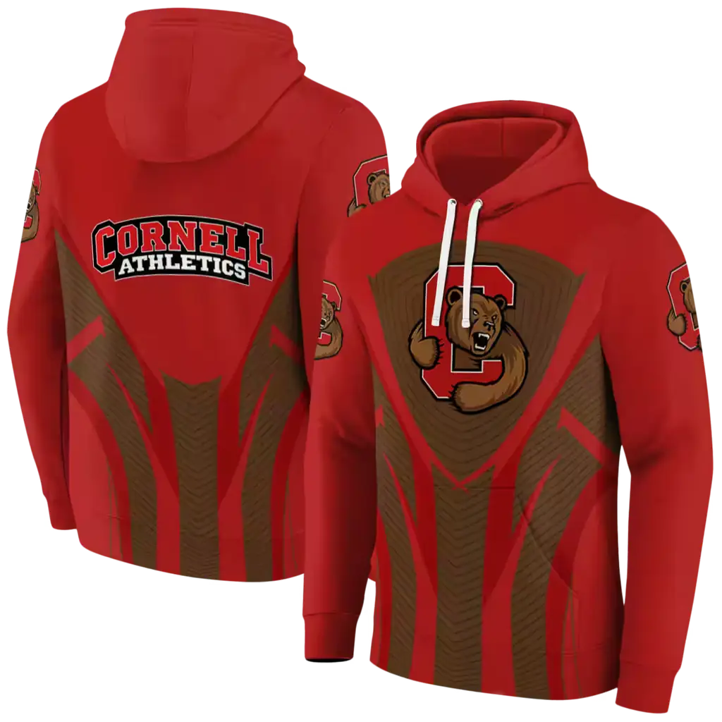 cornell big red concentric lines red black hoodie fashion forward cornell big red concentric lines red black hoodie fashion forward