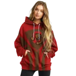 cornell big red concentric lines red black hoodie best selling