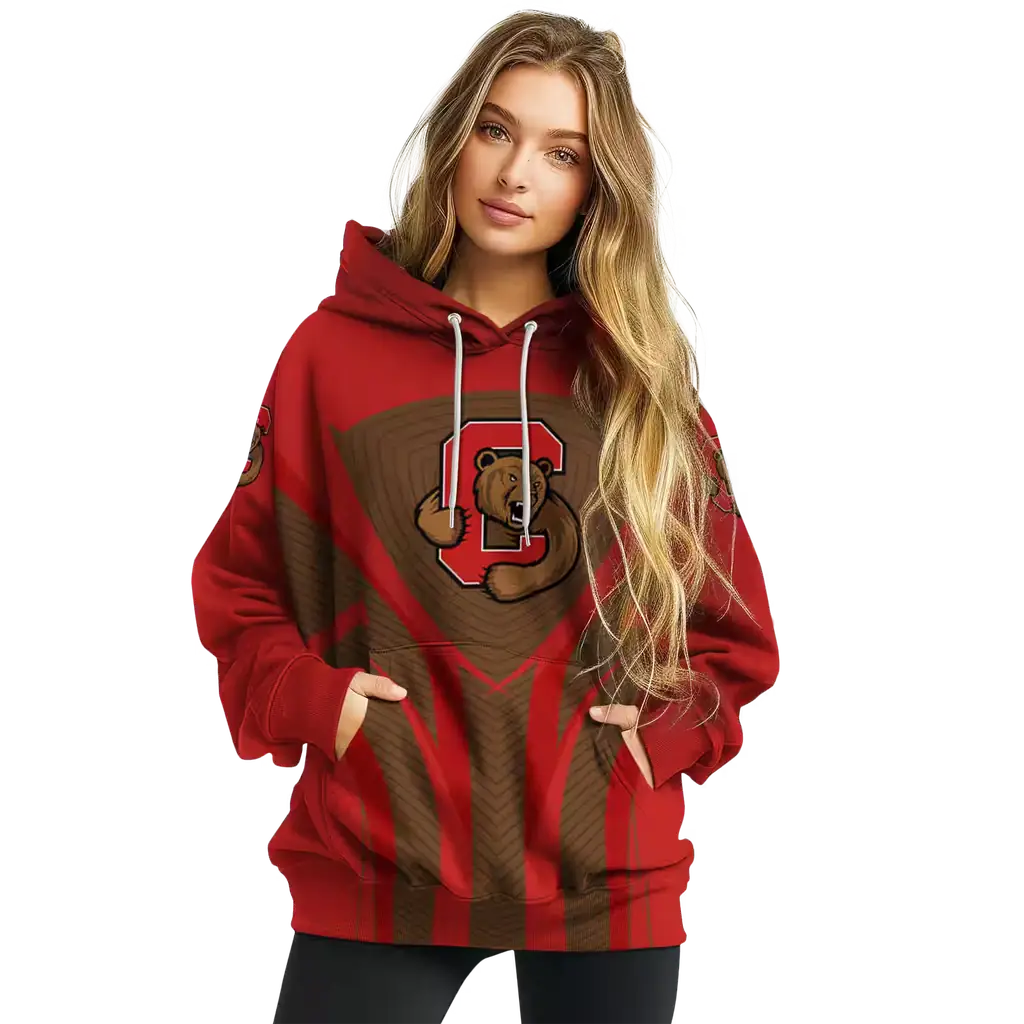 cornell big red concentric lines red black hoodie high quality cornell big red concentric lines red black hoodie high quality