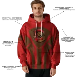 cornell big red concentric lines red black hoodie best selling