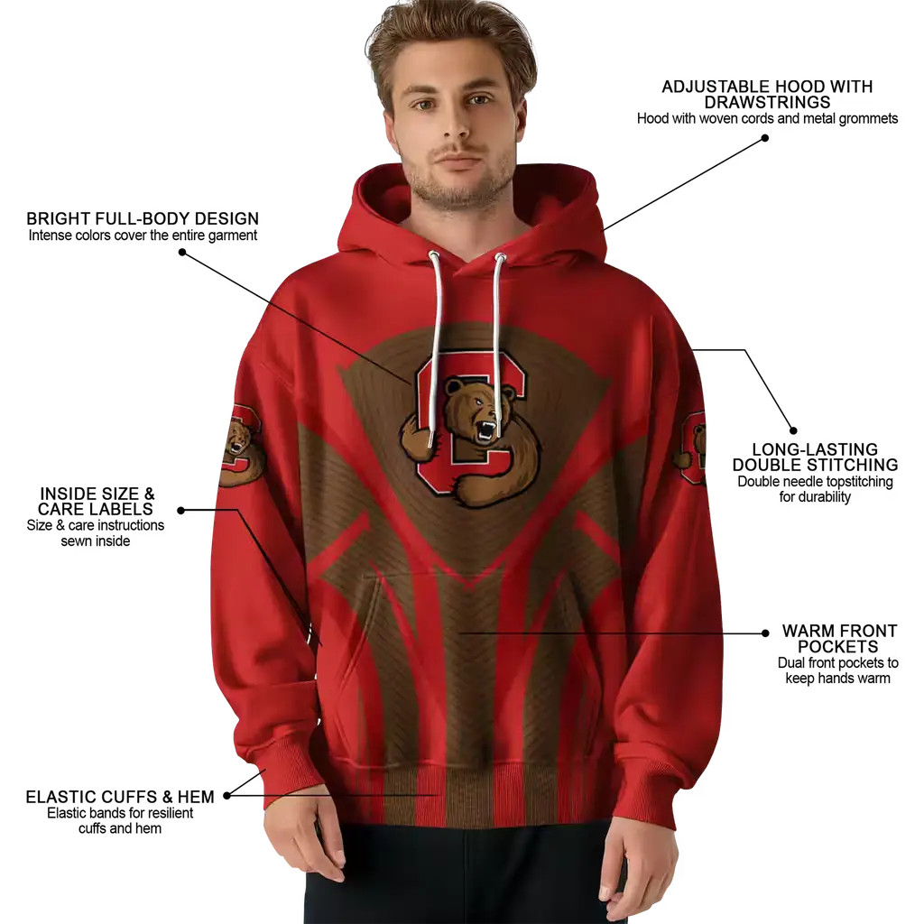 cornell big red concentric lines red black hoodie latest model cornell big red concentric lines red black hoodie latest model