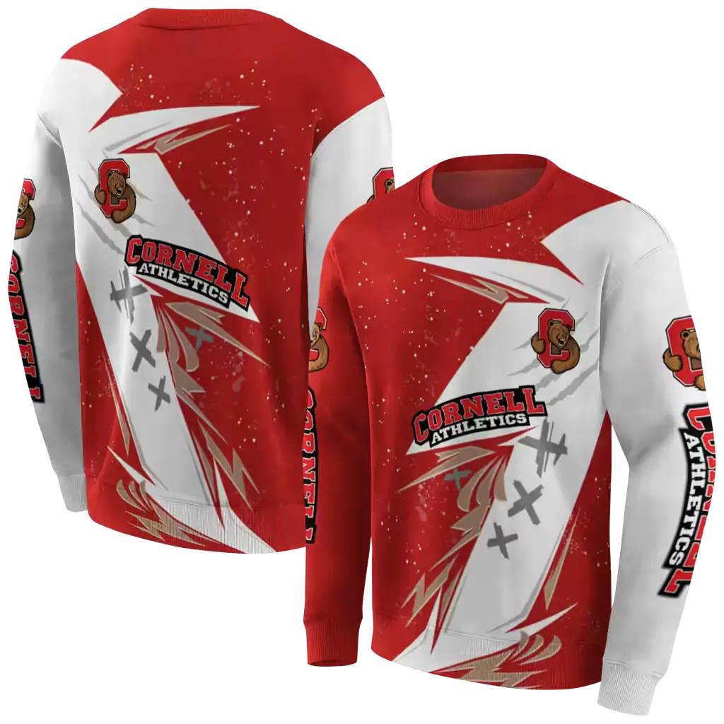cornell big red dynamic slash red white hoodie premium grade cornell big red dynamic slash red white hoodie premium grade
