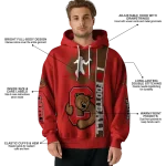 cornell big red football heartbeat red hoodie best selling