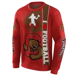 cornell big red football heartbeat red hoodie best selling