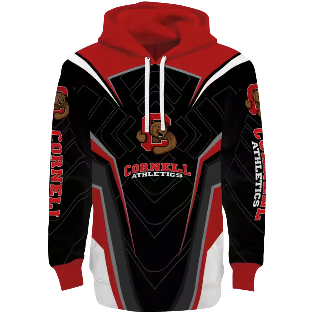 cornell big red futuristic pattern red black hoodie best selling cornell big red futuristic pattern red black hoodie best selling