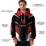 cornell big red futuristic pattern red black hoodie best selling